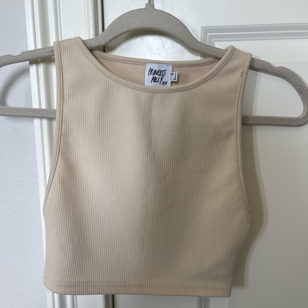 Princess Polly Ribbed Cropped Tank Top - Picture 2 of 6